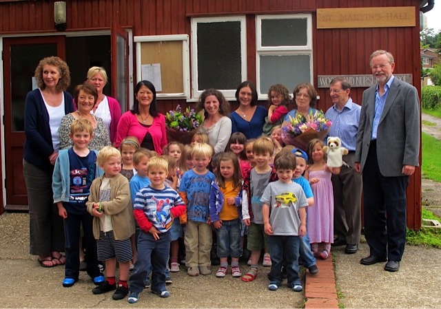 The nursery children with Barbara